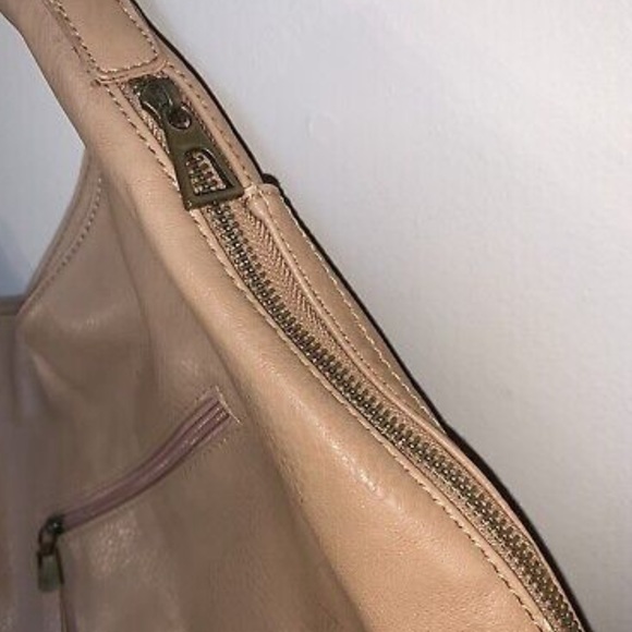 Big Buddha Baxter Slouch Hobo Bag Purse Vegan Leather Studs Boho Tan Large - Picture 3 of 8